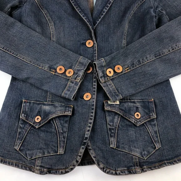 Levi’s Signature Denim Jean Jacket Cooper Buttons Size Small - Picture 7 of 9